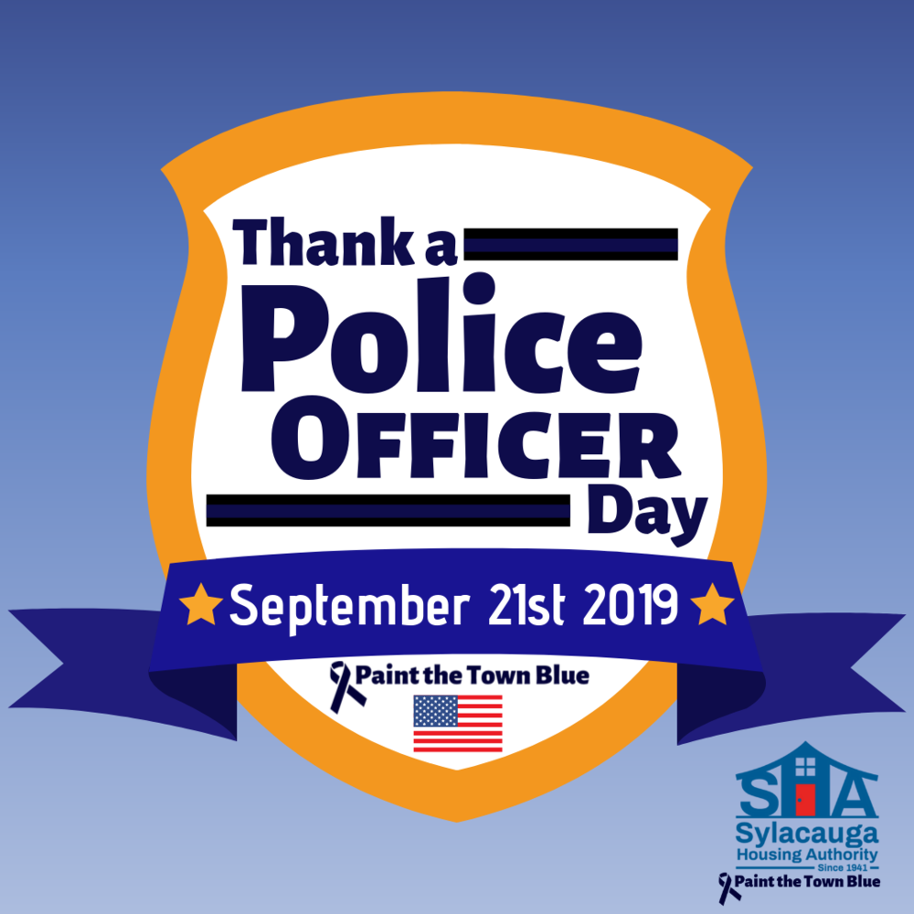 2019-09-21 - Thank a Police Officer Day - Sylacauga Housing Authority